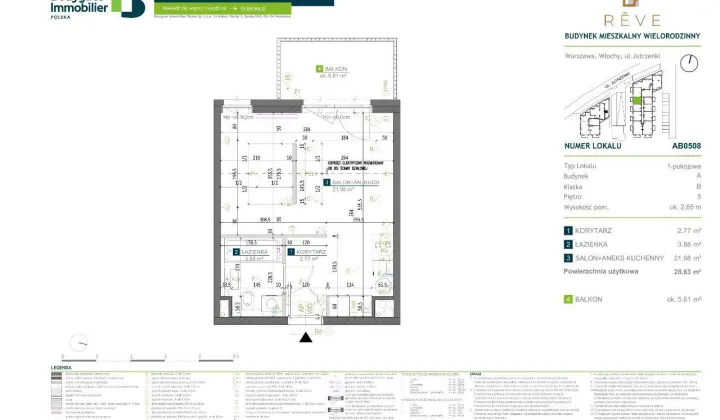 Mieszkanie 1-pokojowe Warszawa Włochy, ul. Jutrzenki
