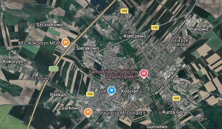 Działka budowlana Kościan Centrum, ul. Zygmunta Sierakowskiego