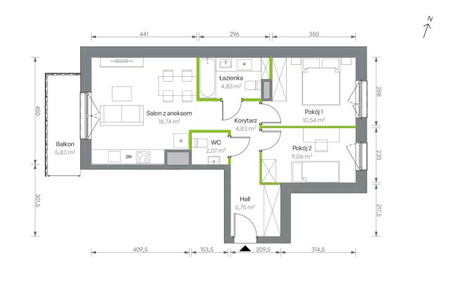 Mieszkanie 3-pokojowe Warszawa Targówek, ul. Oliwska. Zdjęcie 16