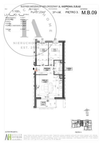 Mieszkanie 3-pokojowe Elbląg, ul. Marcina Kasprzaka. Zdjęcie 13