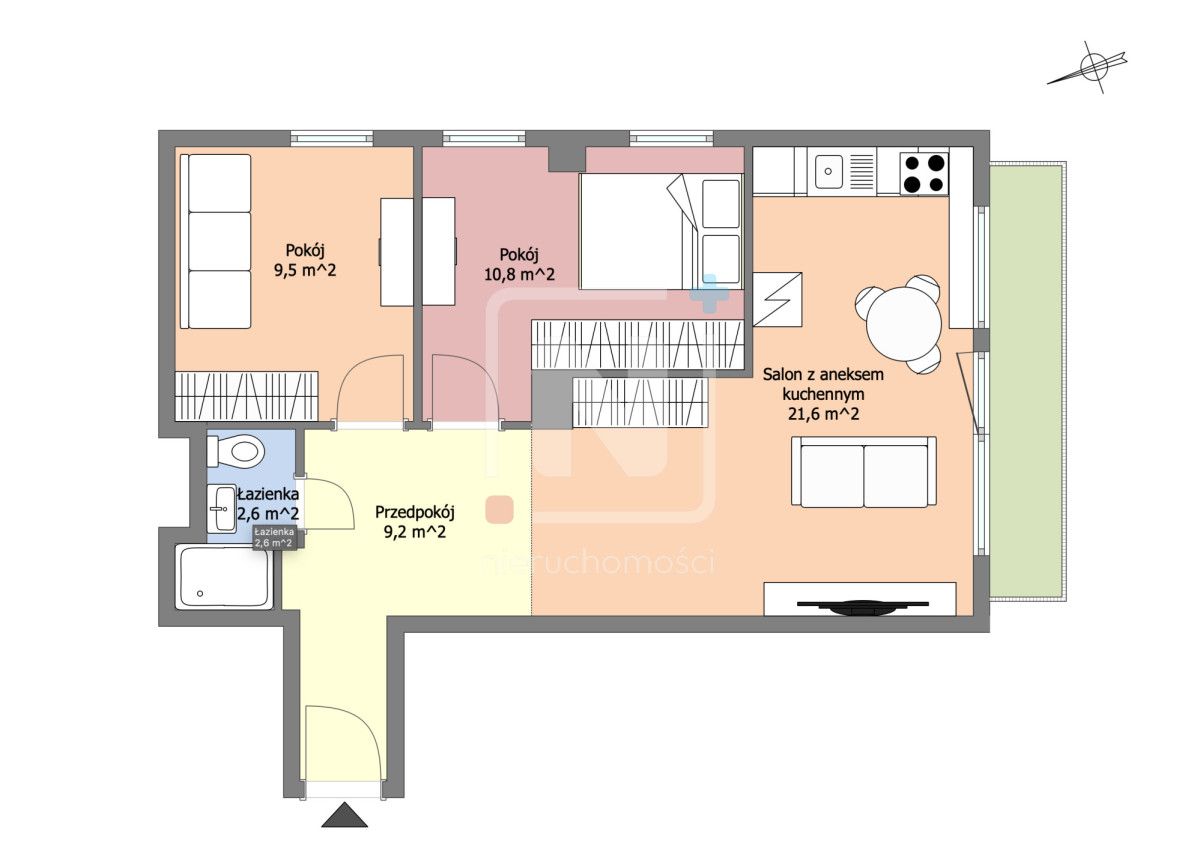 Mieszkanie 3-pokojowe Warszawa Praga-Południe, ul. Kinowa. Zdjęcie 7