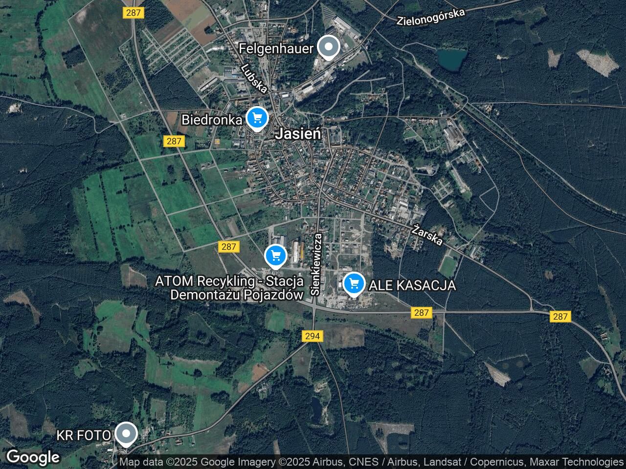 Działka inwestycyjna Jasień, ul. Sienkiewicza