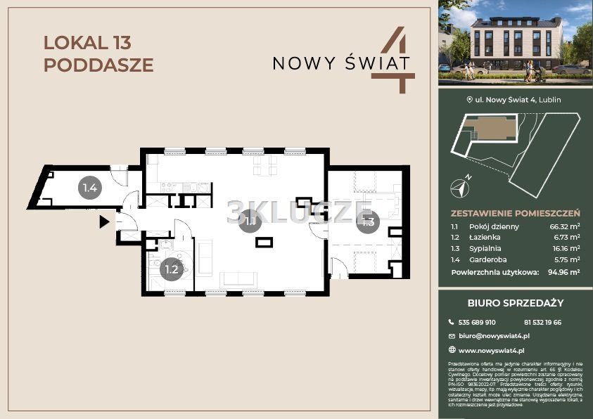 Mieszkanie 2-pokojowe Lublin Śródmieście. Zdjęcie 2