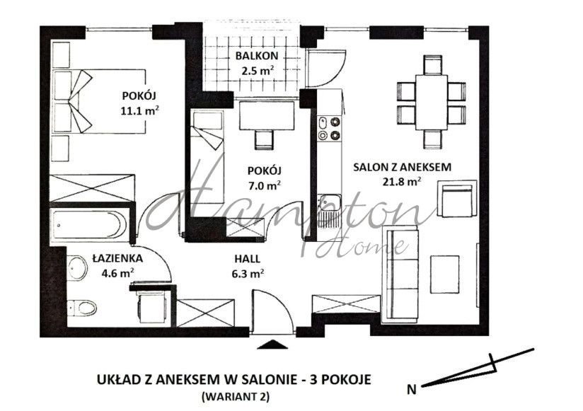 Mieszkanie 2-pokojowe Warszawa Mokotów, ul. Rajska. Zdjęcie 12