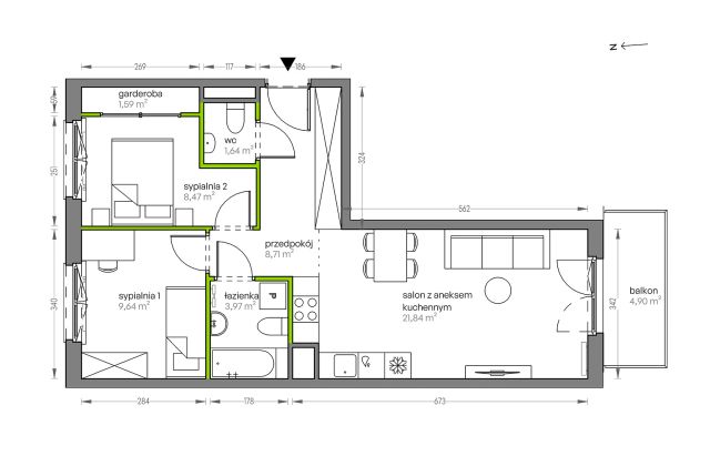 Mieszkanie 3-pokojowe Kraków Płaszów, ul. Myśliwska. Zdjęcie 25