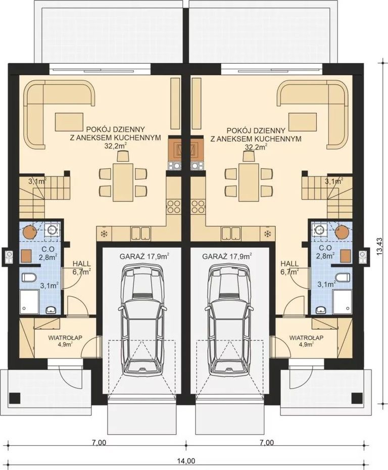 bliźniak, 5 pokoi Wilczopole. Zdjęcie 16