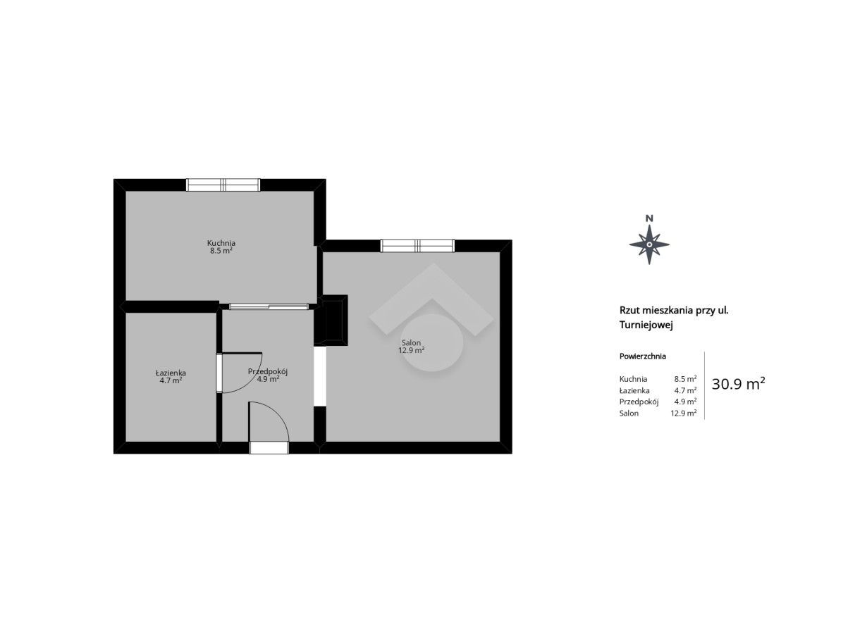Mieszkanie 1-pokojowe Kraków Kurdwanów, ul. Turniejowa. Zdjęcie 8