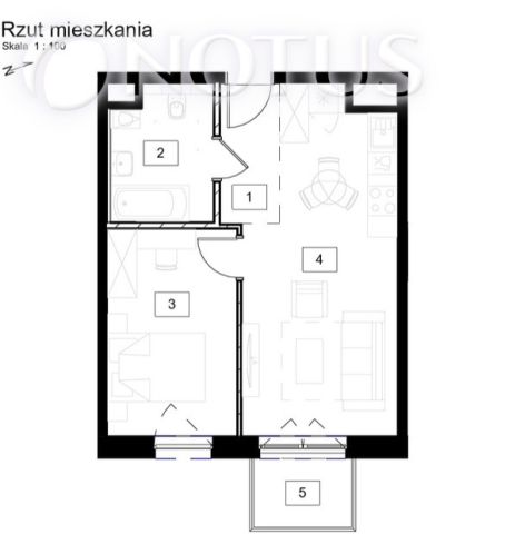 Mieszkanie 2-pokojowe Gliwice, ul. Jerzego Bajana. Zdjęcie 3