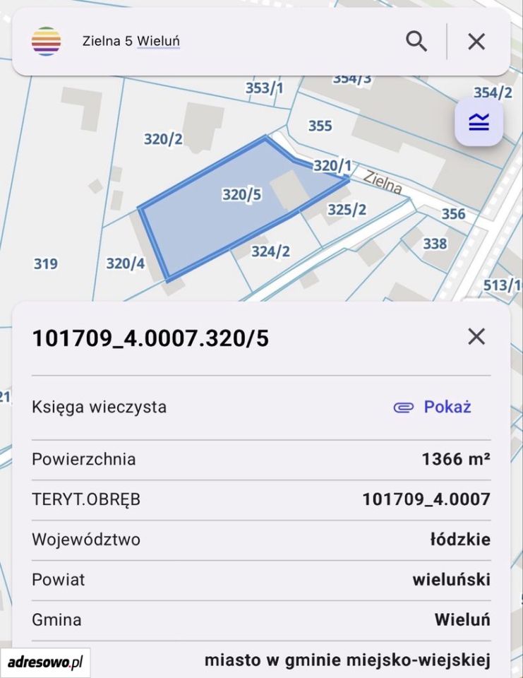 Działka budowlana Wieluń, ul. Zielna. Zdjęcie 3