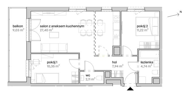 Mieszkanie 3-pokojowe Poznań Starołęka, ul. Unii Lubelskiej. Zdjęcie 7