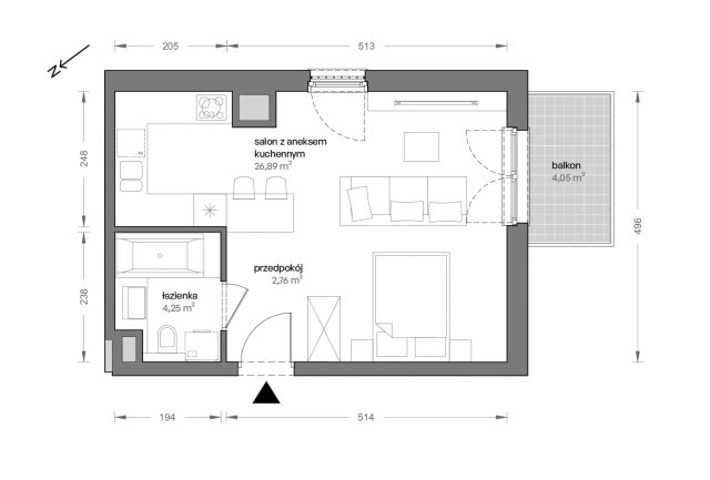 Mieszkanie 1-pokojowe Katowice Brynów, ul. Ceglana. Zdjęcie 7
