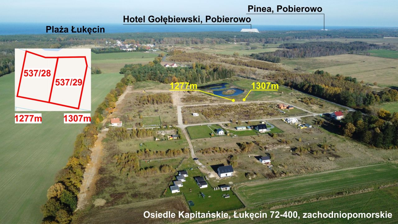 Działka budowlana Łukęcin, os. Kapitańskie. Zdjęcie 5