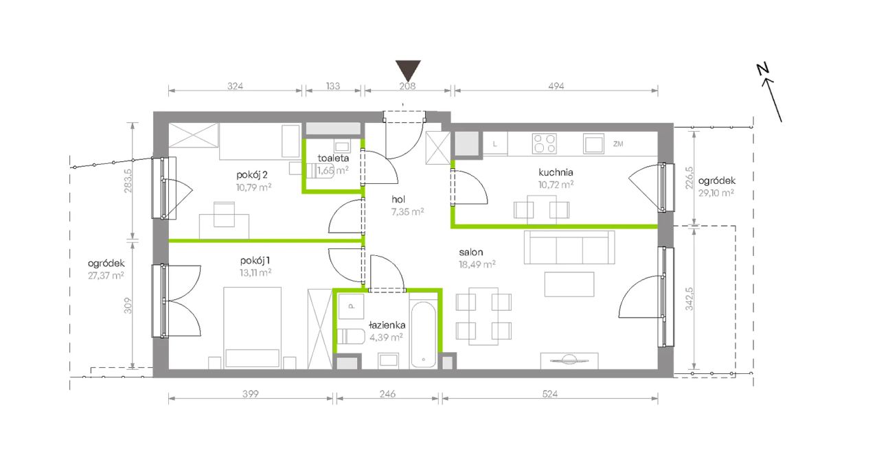 Mieszkanie 3-pokojowe Warszawa Chrzanów, ul. Szeligowska. Zdjęcie 8