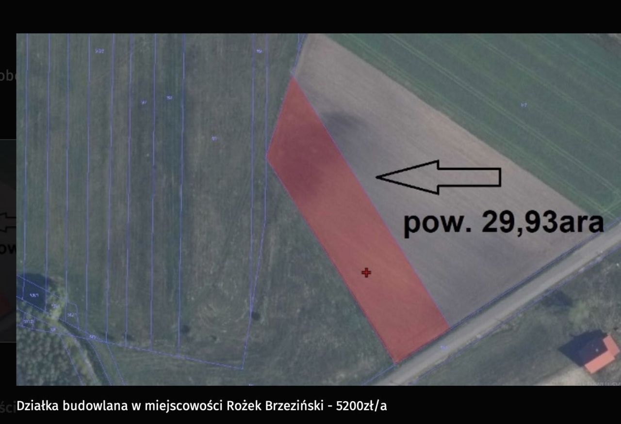 Działka budowlana Rożek Brzeziński