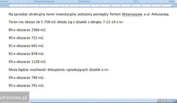 Działka inwestycyjna Warszawa Bielany, ul. Rodziny Połanieckich