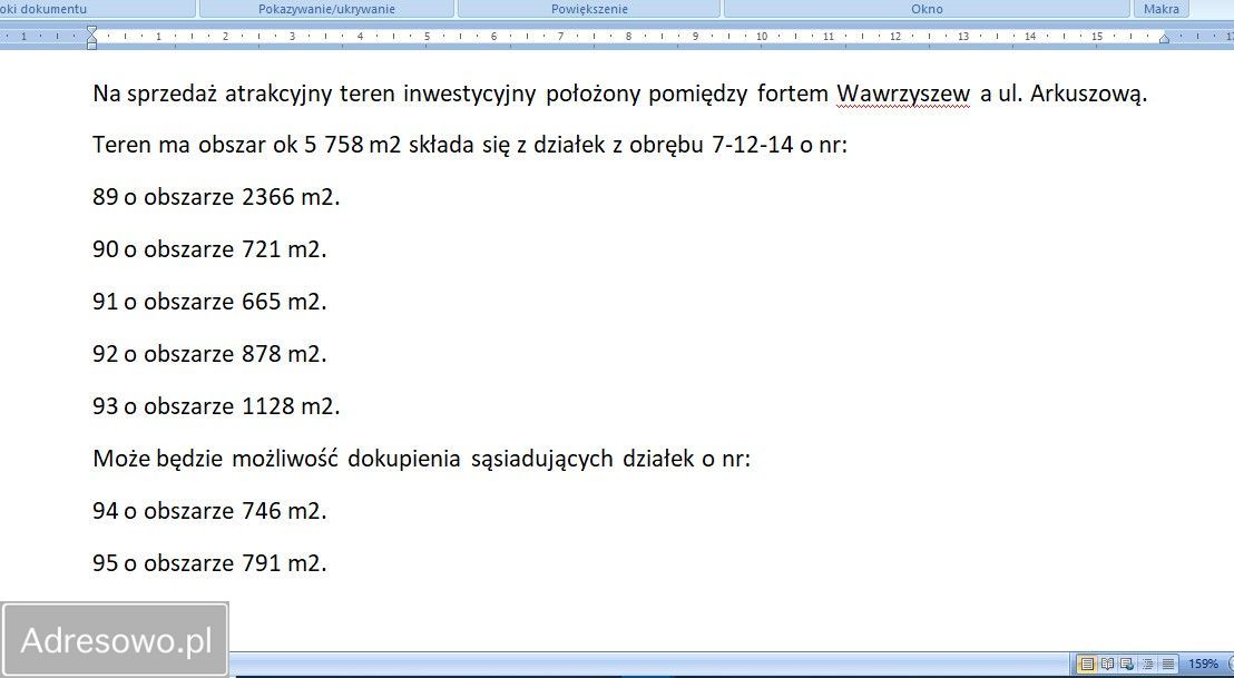 Działka inwestycyjna Warszawa Bielany, ul. Rodziny Połanieckich. Zdjęcie 2