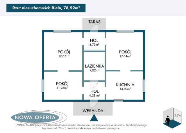 siedlisko, 4 pokoje Biała. Zdjęcie 18