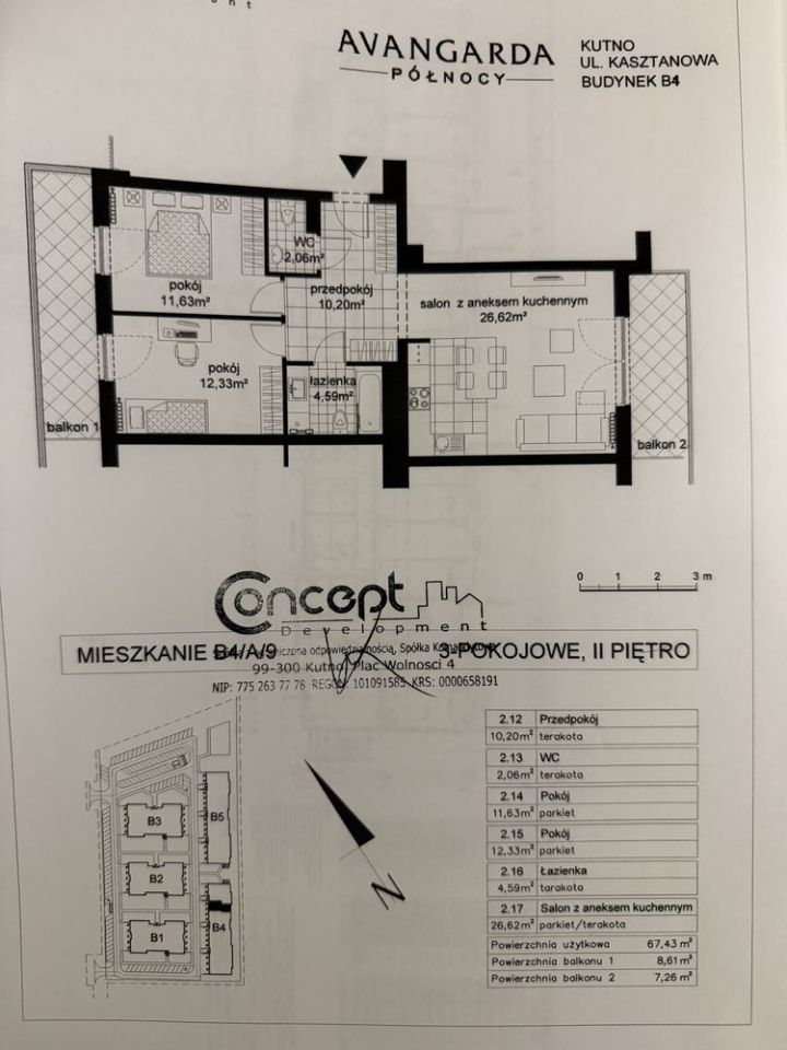 Mieszkanie 3-pokojowe Kutno, ul. Kasztanowa. Zdjęcie 8
