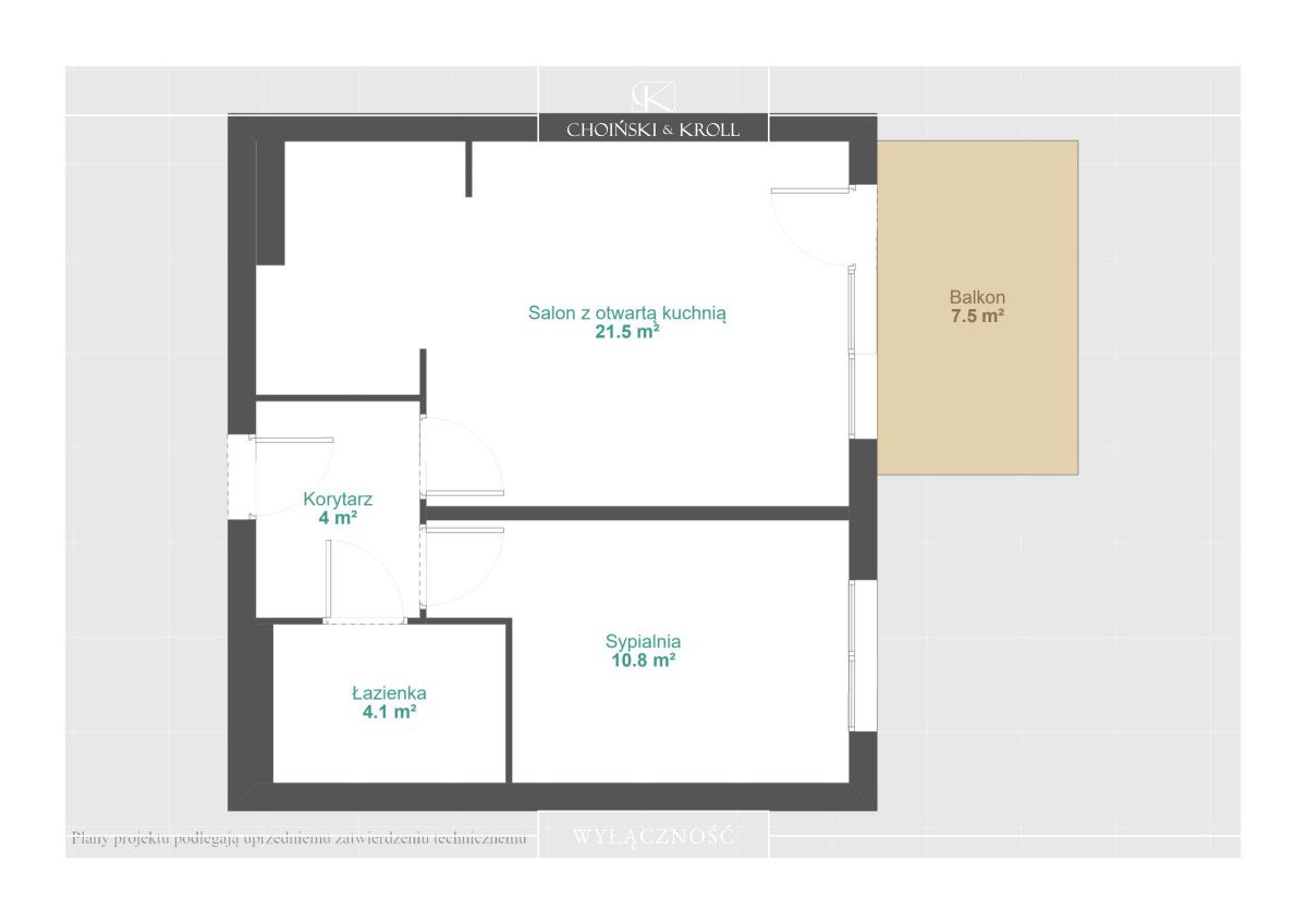 Mieszkanie 2-pokojowe Poznań Piątkowo, ul. Teofila Mateckiego. Zdjęcie 20