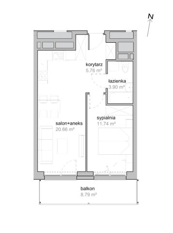 Mieszkanie 2-pokojowe Wrocław Tarnogaj, ul. Piękna. Zdjęcie 7