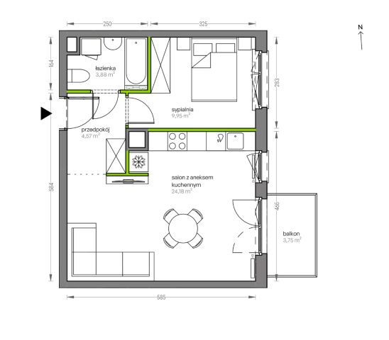 Mieszkanie 2-pokojowe Kraków Płaszów, ul. Myśliwska. Zdjęcie 25
