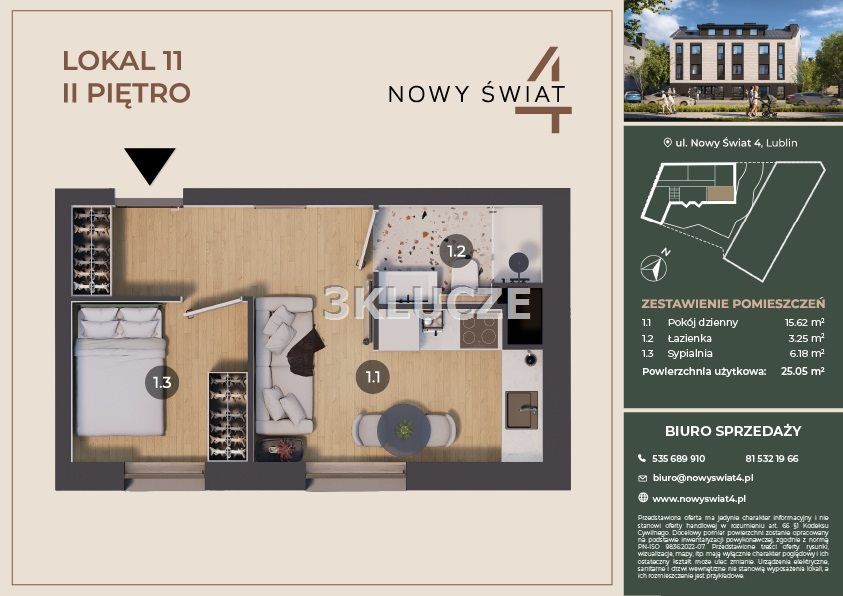 Mieszkanie 2-pokojowe Lublin Śródmieście. Zdjęcie 2