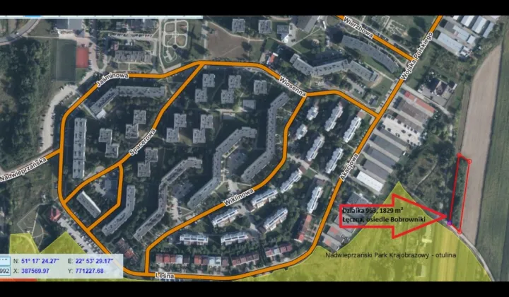 Działka budowlana Łęczna Bobrowniki, ul. Wojska Polskiego