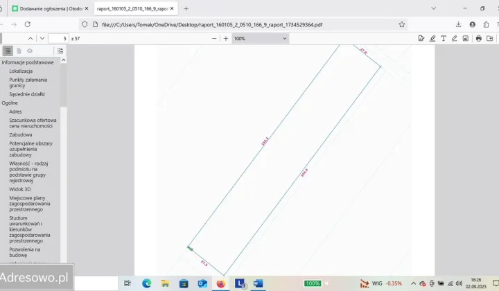 Działka rolno-budowlana Pisarzowice, ul. Ogrodowa