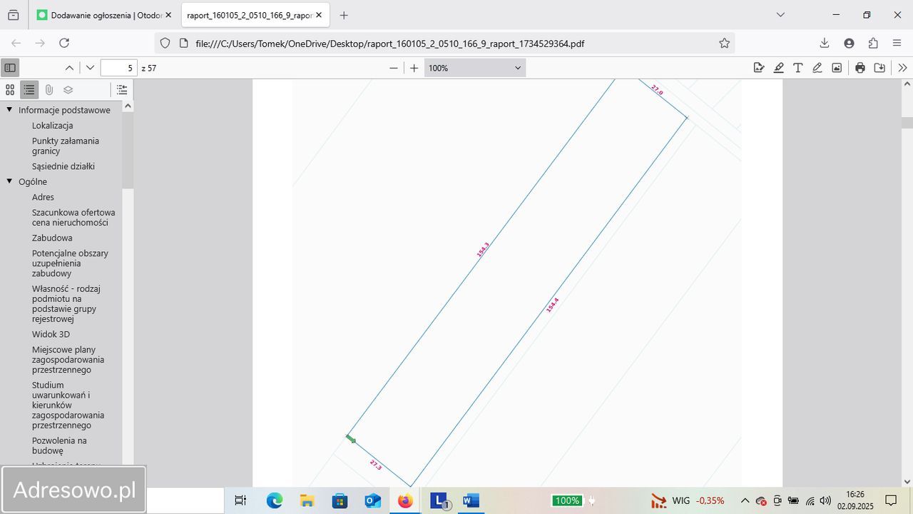Działka rolno-budowlana Pisarzowice, ul. Ogrodowa