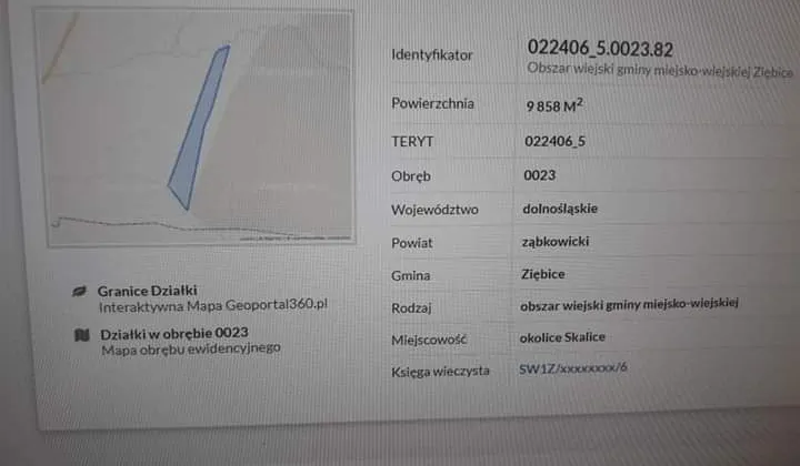 Działka rolna Skalice, Skalice