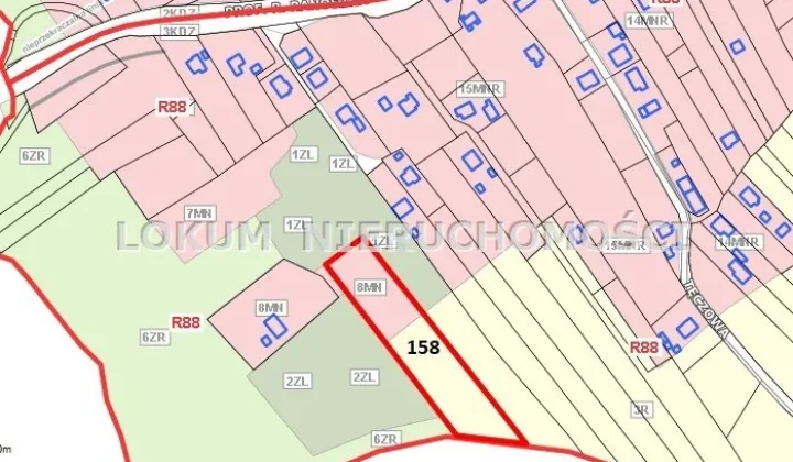 Działka budowlana Jastrzębie-Zdrój Moszczenica, ul. prof. R. Ranoszka