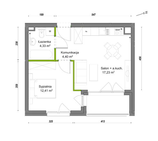 Mieszkanie 2-pokojowe Wrocław Ołtaszyn, ul. Orawska. Zdjęcie 8