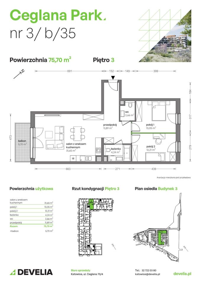 Mieszkanie 3-pokojowe Katowice Brynów, ul. Ceglana. Zdjęcie 7