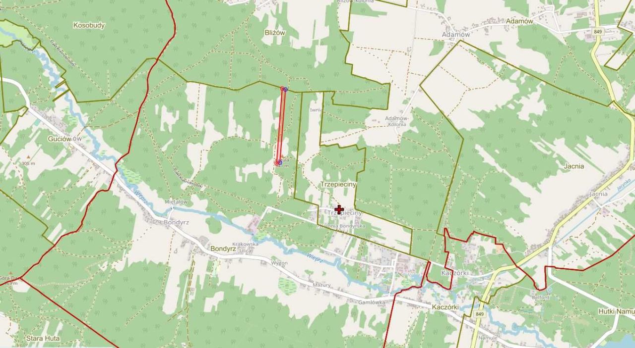 Działka rolna Bondyrz