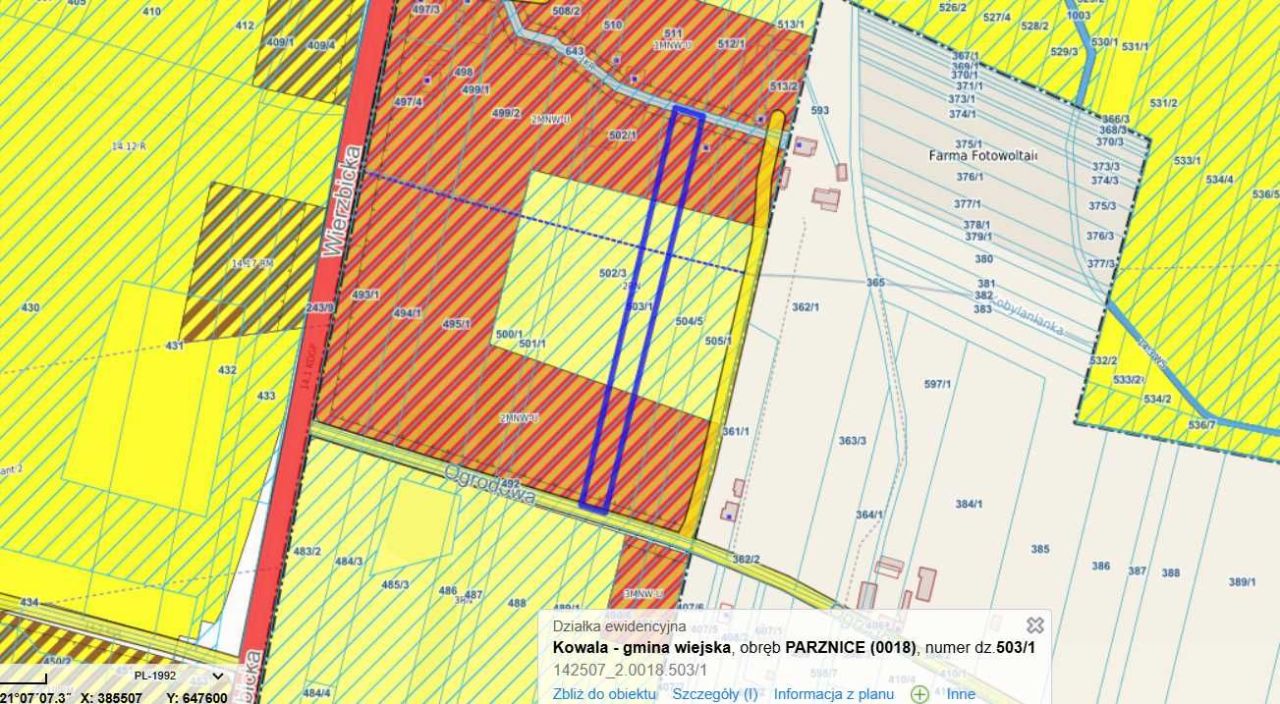 Działka rolno-budowlana Parznice, ul. Ogrodowa. Zdjęcie 7