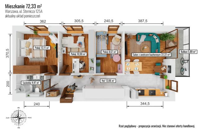 Mieszkanie 4-pokojowe Warszawa Bemowo, ul. Sternicza. Zdjęcie 35