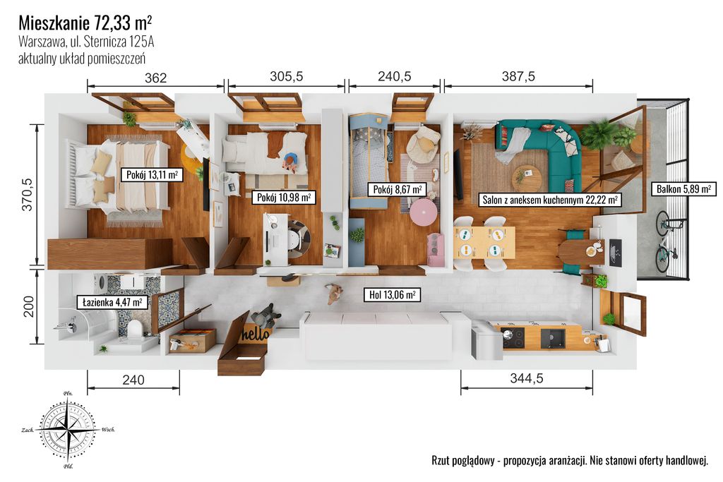 Mieszkanie 4-pokojowe Warszawa Bemowo, ul. Sternicza. Zdjęcie 35
