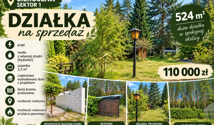 Działka rekreacyjna Sierosław