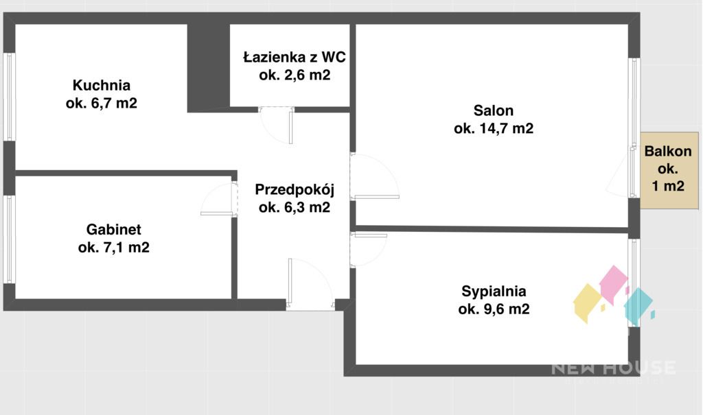 Mieszkanie 3-pokojowe Olsztyn Zatorze, ul. Aleksandra Puszkina. Zdjęcie 15