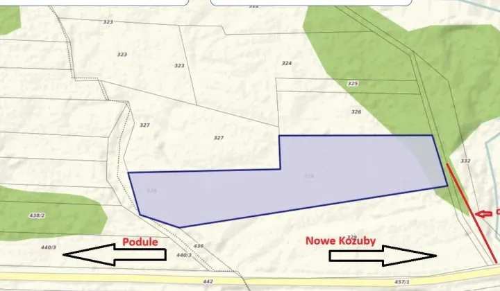Działka rolna Nowe Kozuby