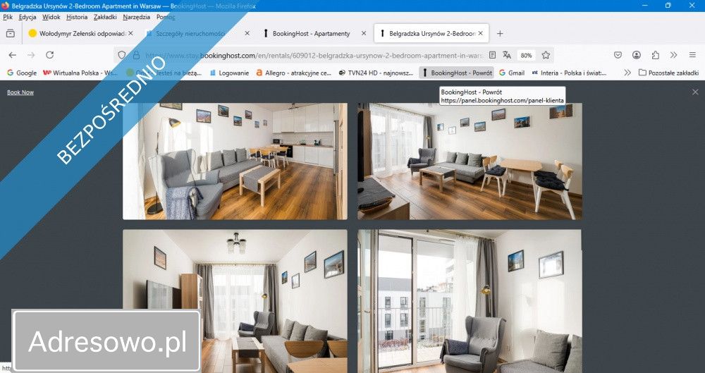 Mieszkanie 3-pokojowe Warszawa Ursynów, ul. Belgradzka