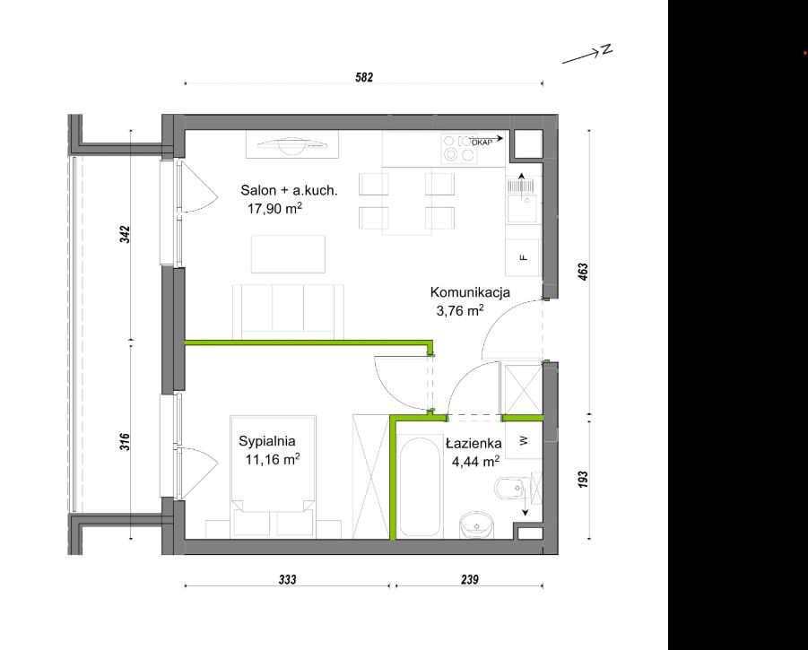 Mieszkanie 2-pokojowe Wrocław Ołtaszyn, ul. Orawska. Zdjęcie 8