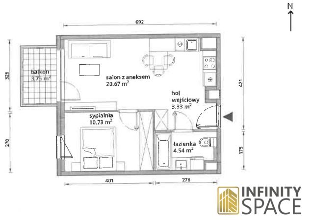 Mieszkanie 2-pokojowe Warszawa Praga-Południe, ul. Siennicka. Zdjęcie 16