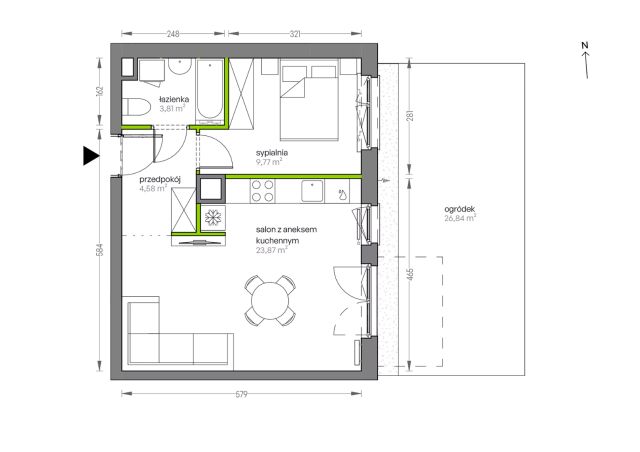 Mieszkanie 2-pokojowe Kraków Płaszów, ul. Myśliwska. Zdjęcie 25