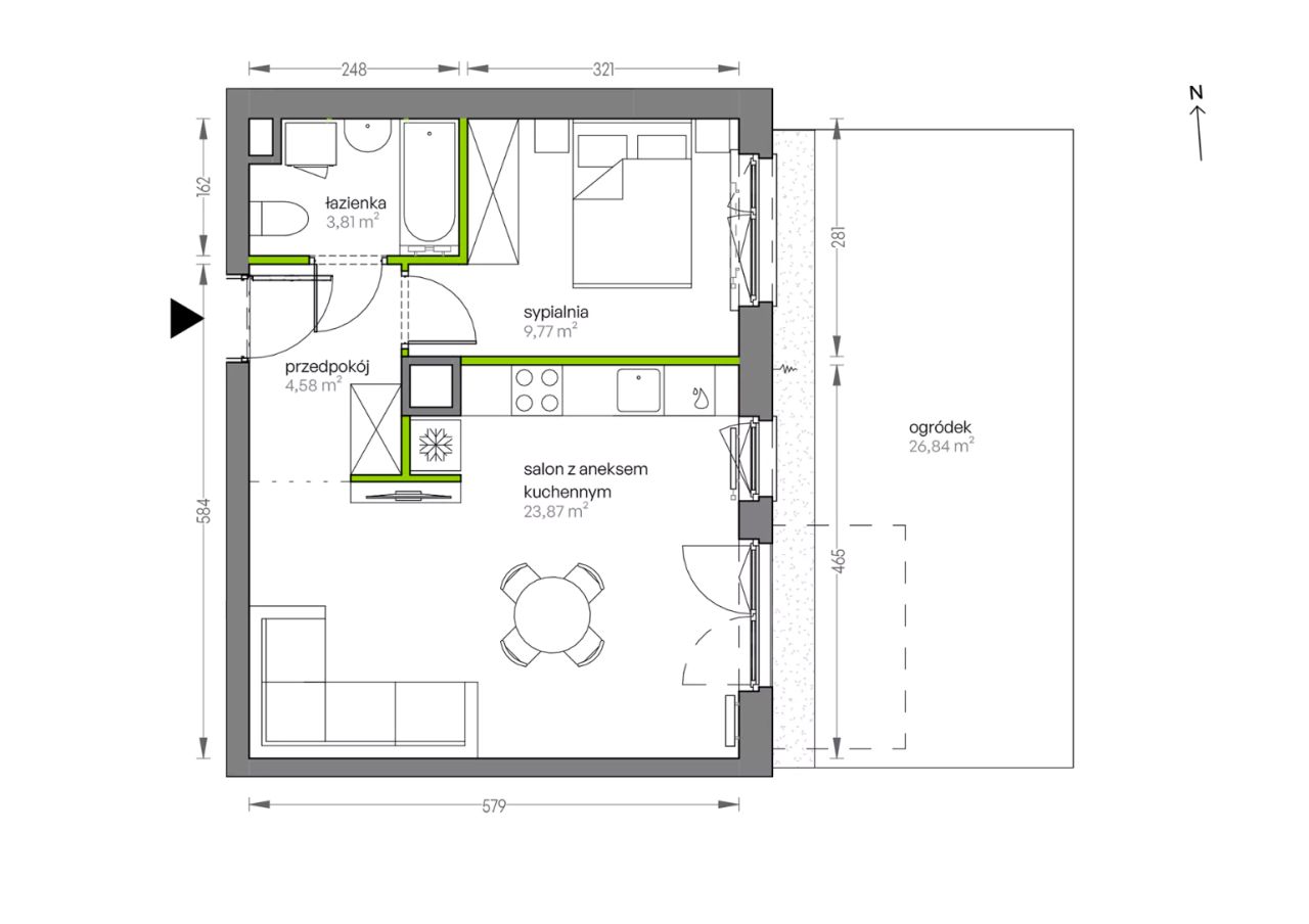 Mieszkanie 2-pokojowe Kraków Płaszów, ul. Myśliwska. Zdjęcie 25