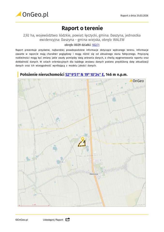 Działka inwestycyjna Walew. Zdjęcie 1