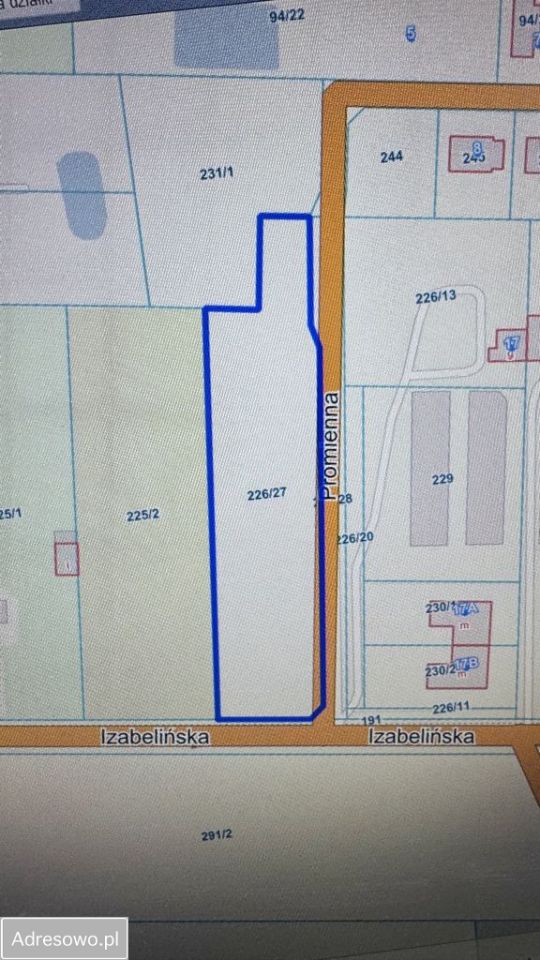 Działka rolna Aleksandrów, ul. Izabelińska