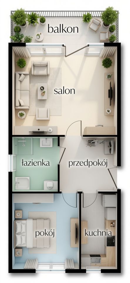 Mieszkanie 2-pokojowe Kraków Prokocim, ul. Lilli Wenedy. Zdjęcie 2