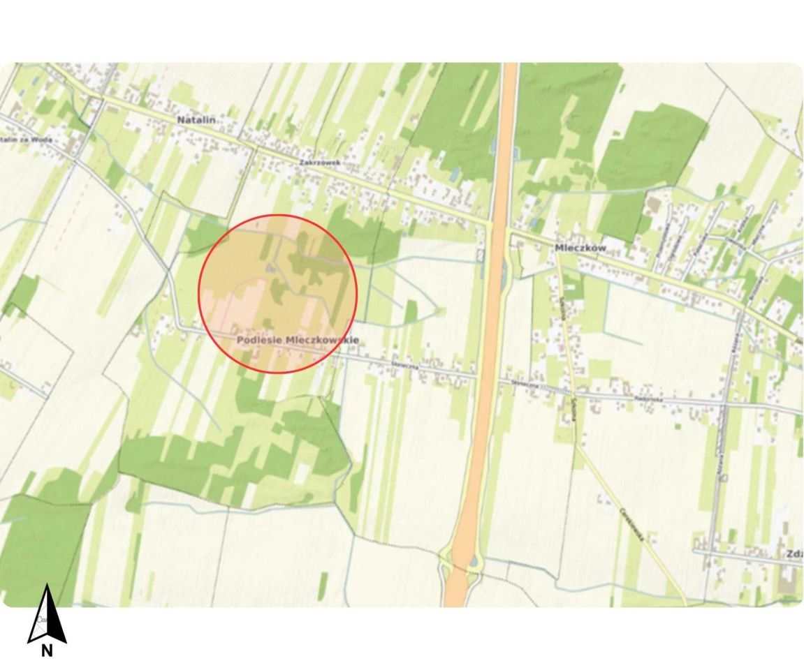 Działka rolno-budowlana Podlesie Mleczkowskie. Zdjęcie 2
