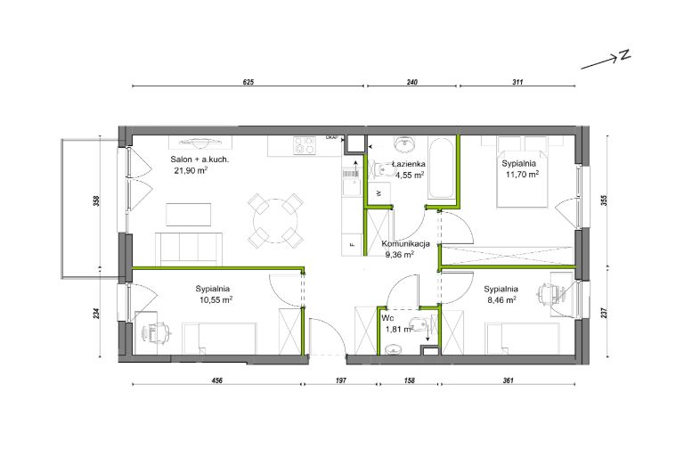 Mieszkanie 4-pokojowe Wrocław Ołtaszyn, ul. Orawska. Zdjęcie 8